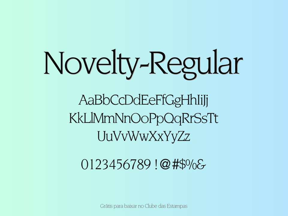 Fonte Novelty Regular Grátis Para Baixar
