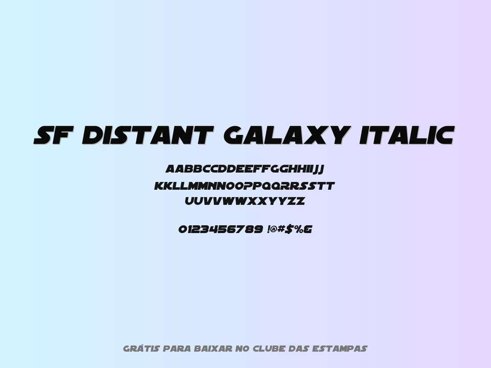 Fonte Sf Distant Galaxy Italic Grátis Para Baixar