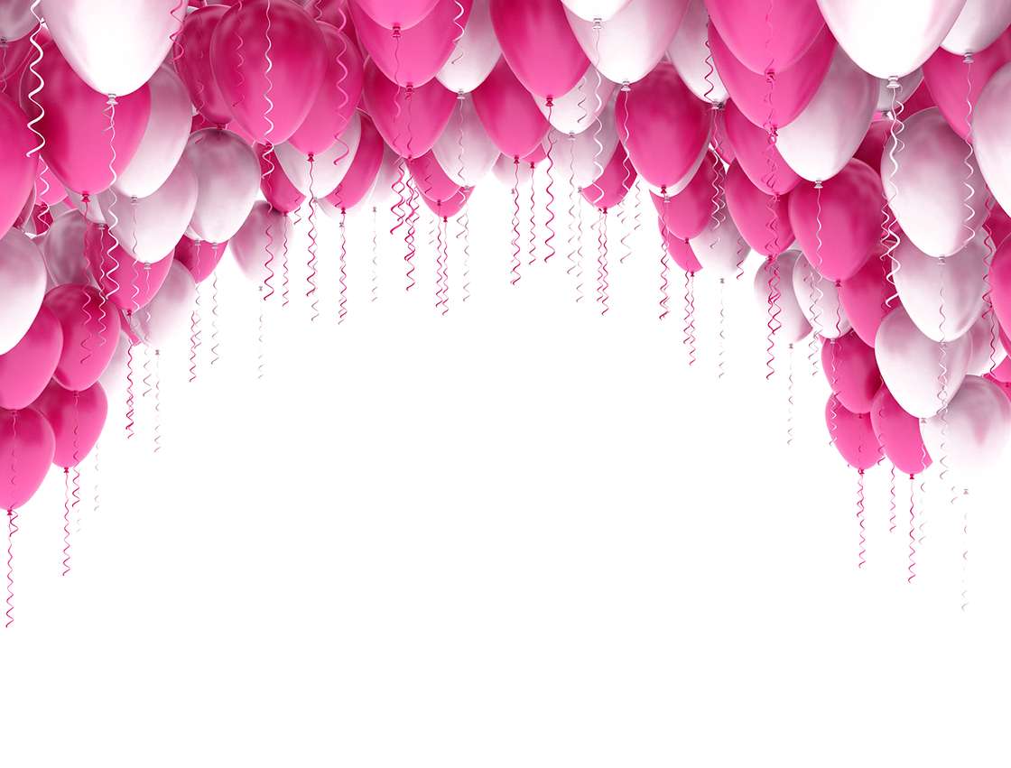 Arco De Balões Rosa E Branco Festas Png Grátis Para Baixar