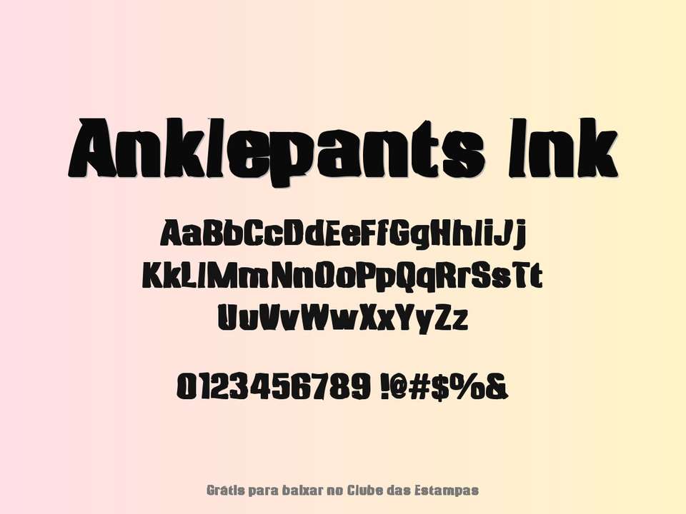 Fonte Anklepants Ink Grátis Para Baixar