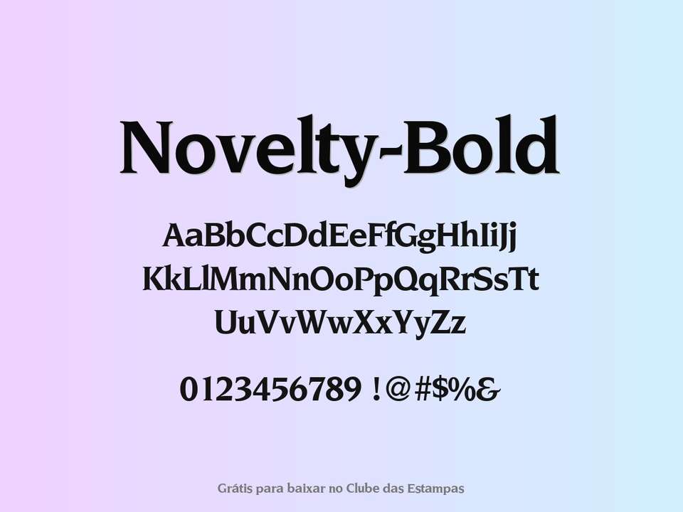 Fonte Novelty Bold Grátis Para Baixar