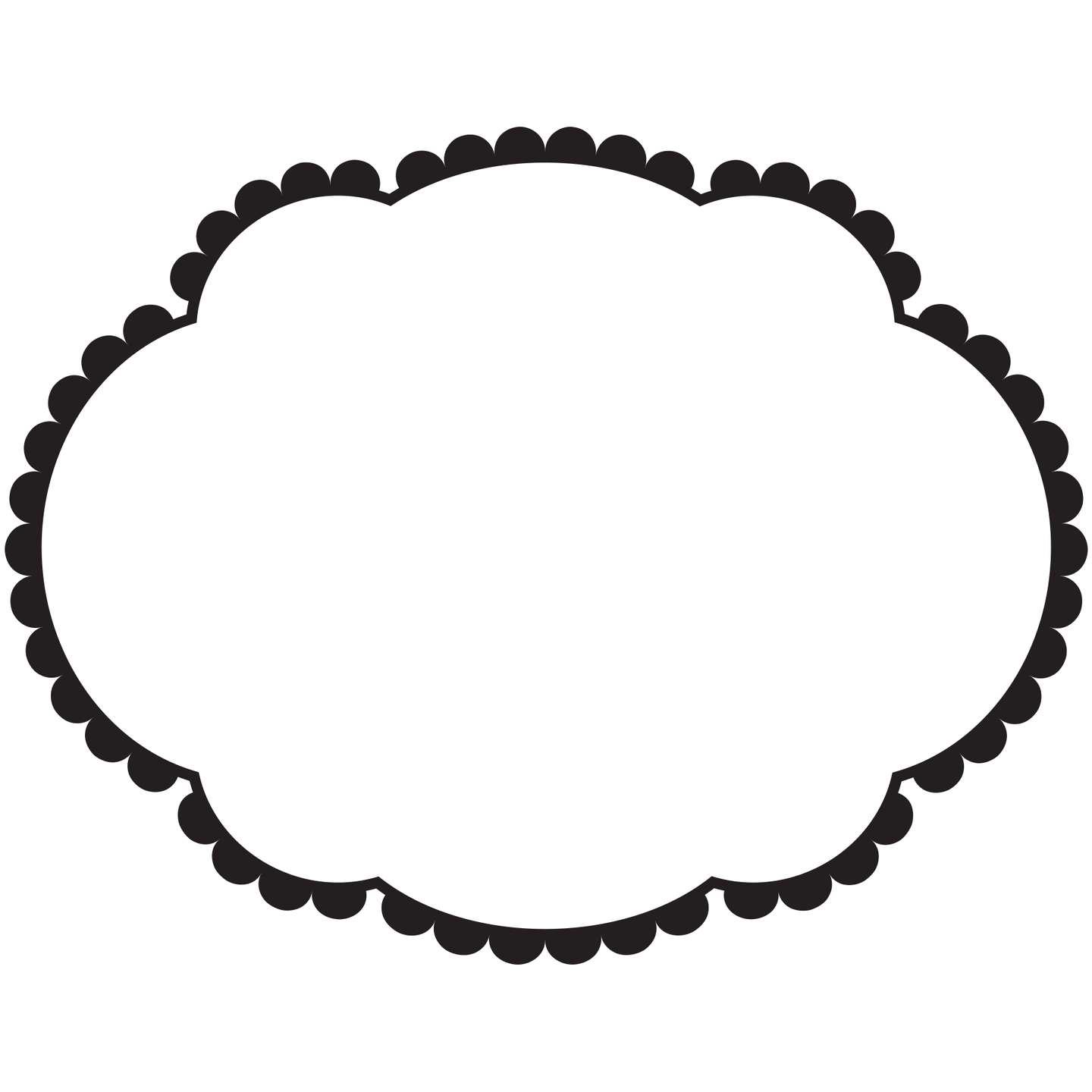 Moldura Branca Estilo Nuvem Design Gráfico Png Grátis Para Baixar