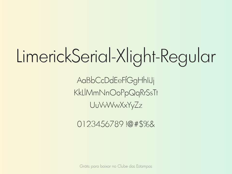 Fonte Limerickserial Xlight Regular Grátis Para Baixar