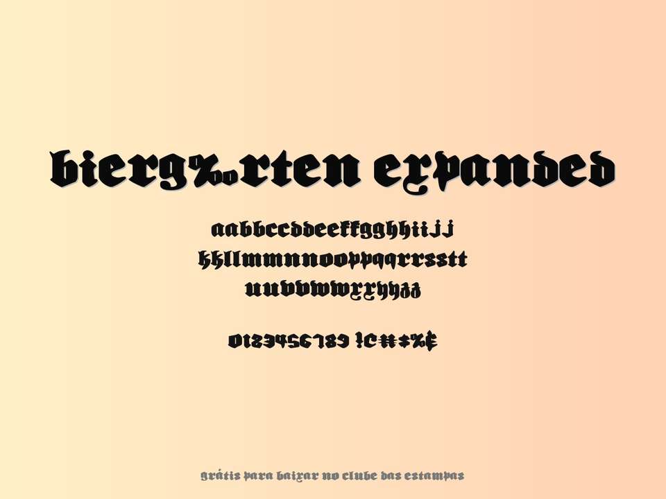 Fonte Bierg‰rten Expanded Grátis Para Baixar