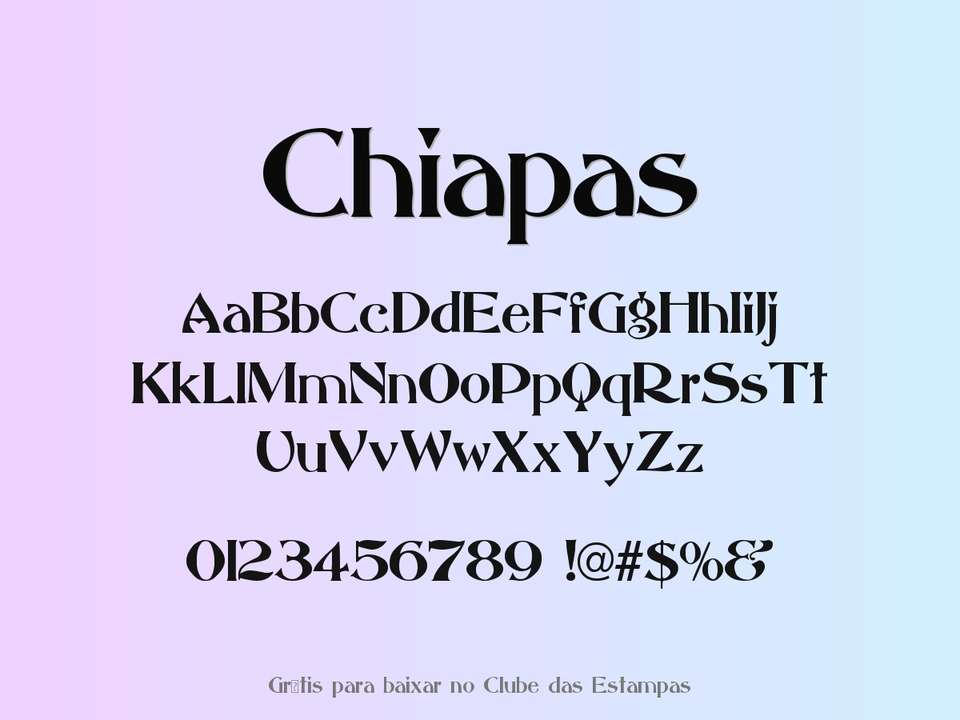 Fonte Chiapas Grátis Para Baixar