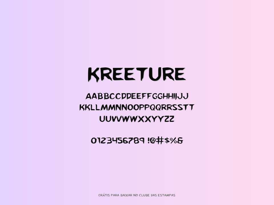 Fonte Kreeture Grátis Para Baixar