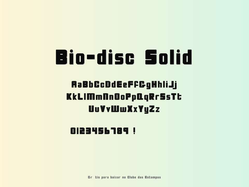 Fonte Bio Disc Solid Grátis Para Baixar