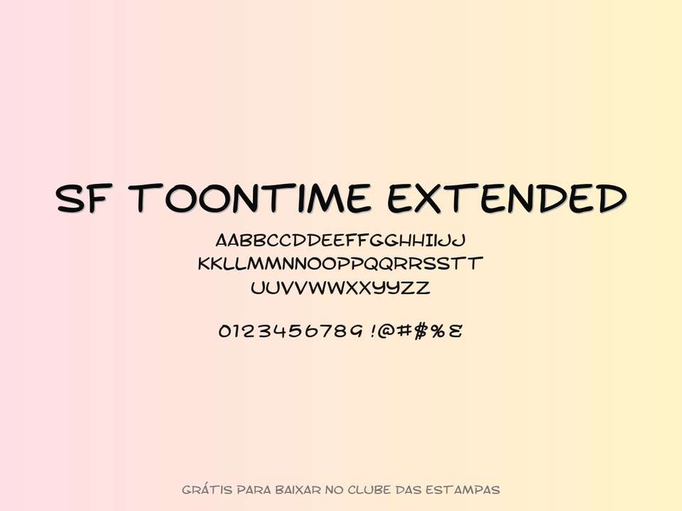 Fonte Sf Toontime Extended Grátis Para Baixar