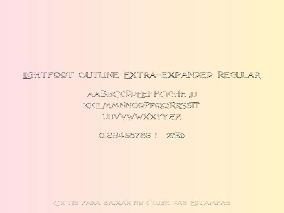 Fonte Lightfoot Outline Extra Expanded Regular Grátis Para Baixar