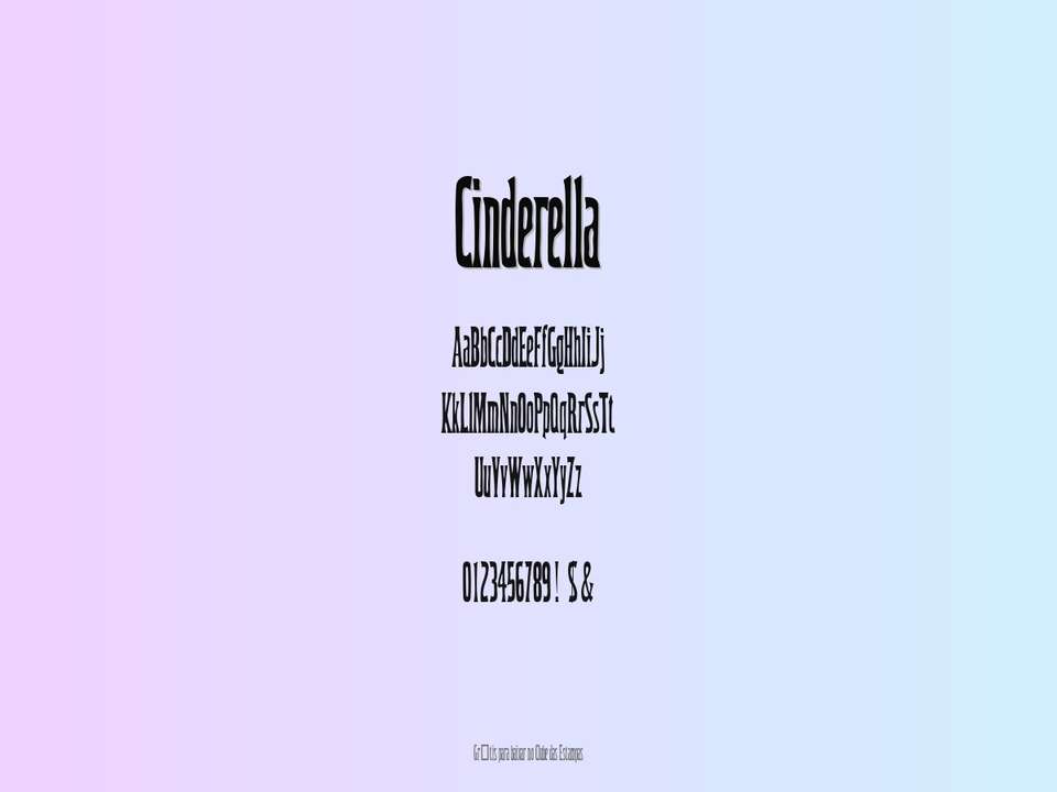 Fonte Cinderella Grátis Para Baixar