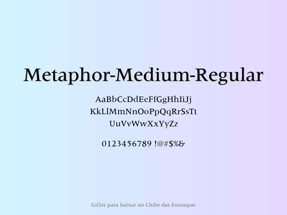 Fonte Metaphor Medium Regular Grátis Para Baixar