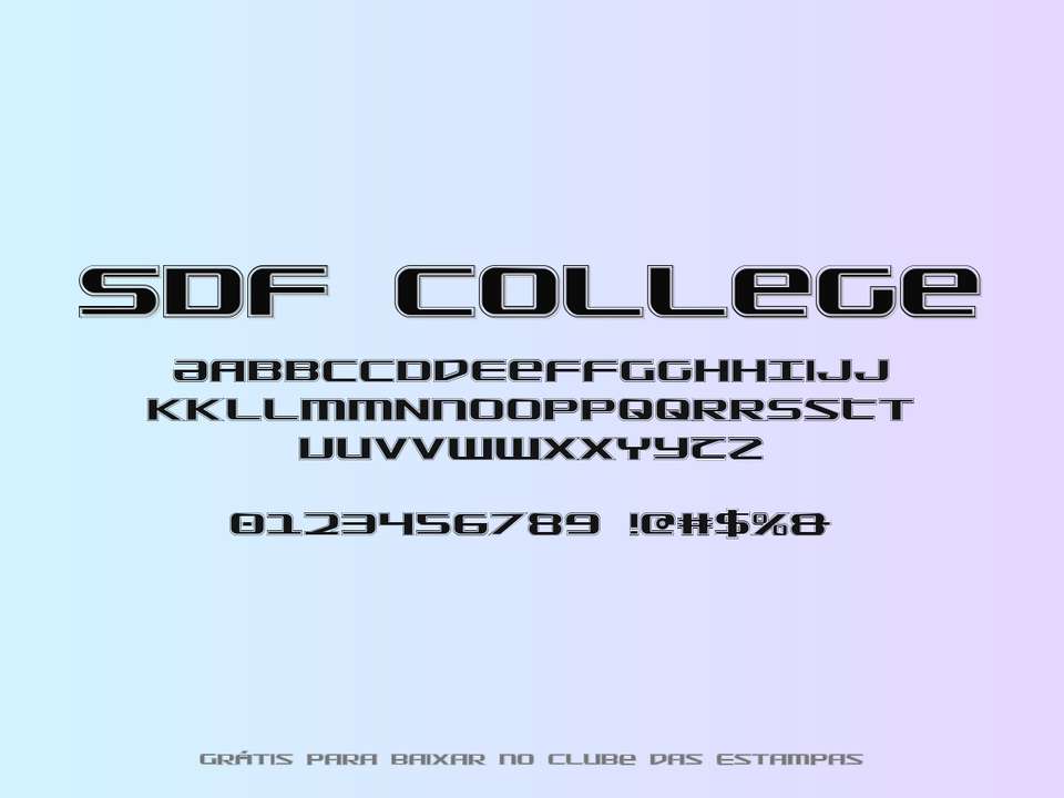 Fonte Sdf College Grátis Para Baixar