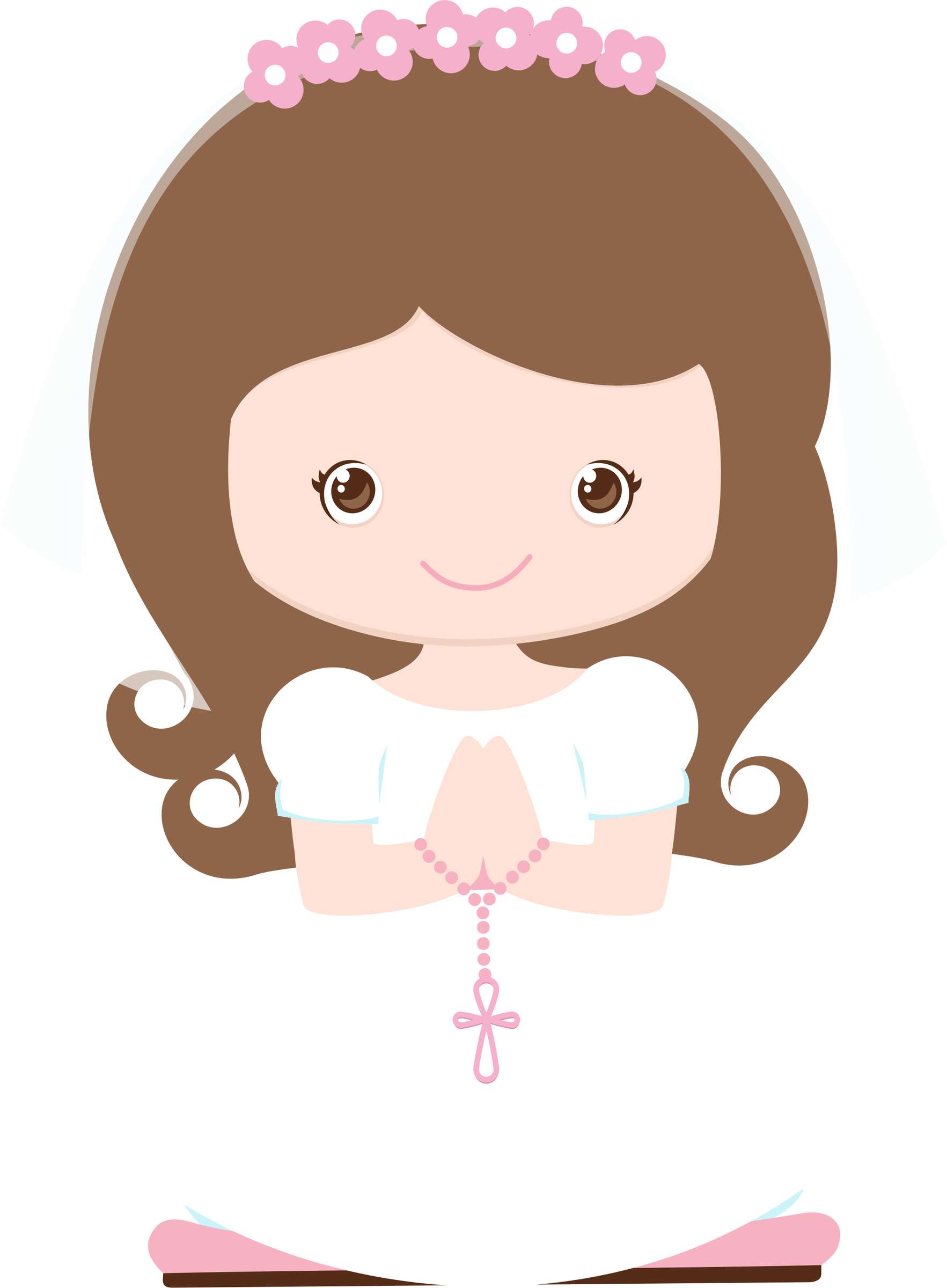 Menina Com Véu E Rosário Religião Png Grátis Para Baixar