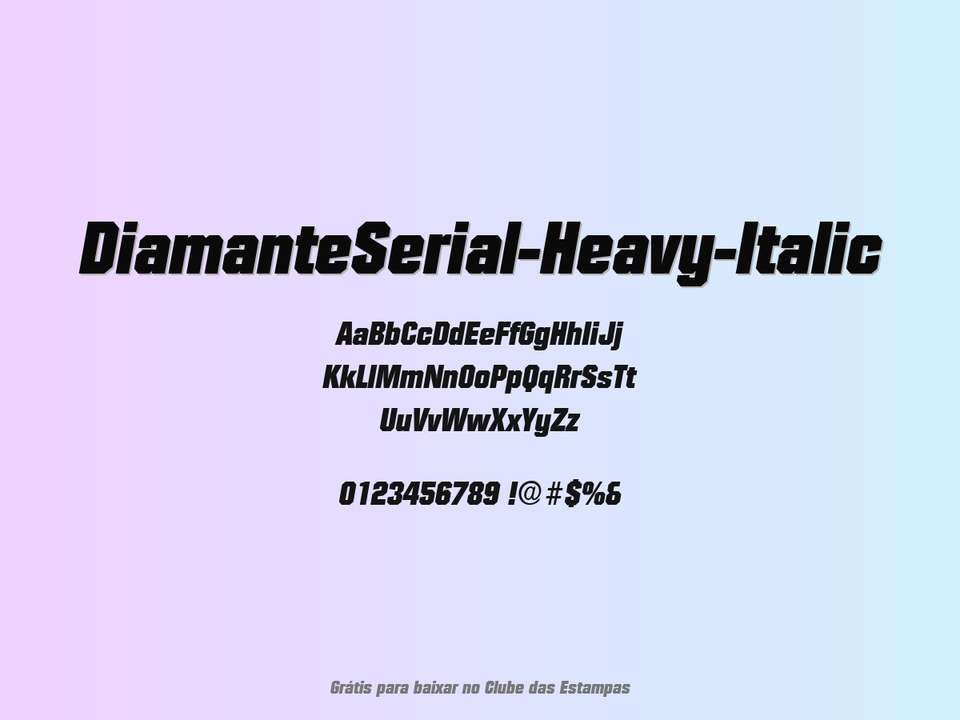 Fonte Diamanteserial Heavy Italic Grátis Para Baixar