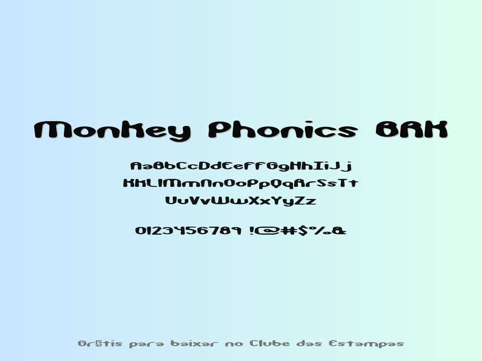 Fonte Monkey Phonics Brk Grátis Para Baixar