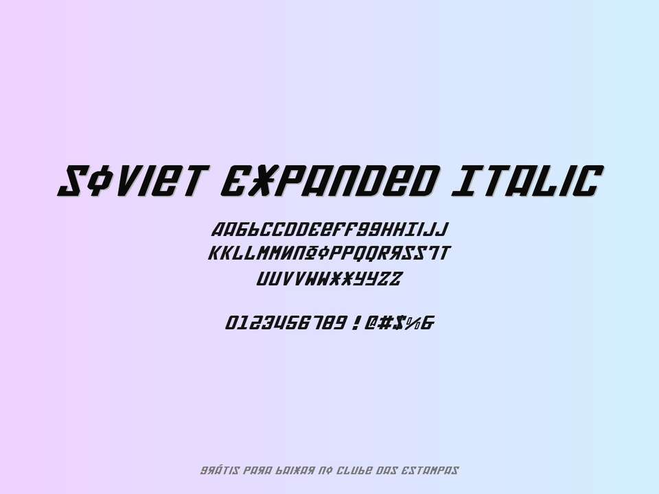 Fonte Soviet Expanded Italic Grátis Para Baixar
