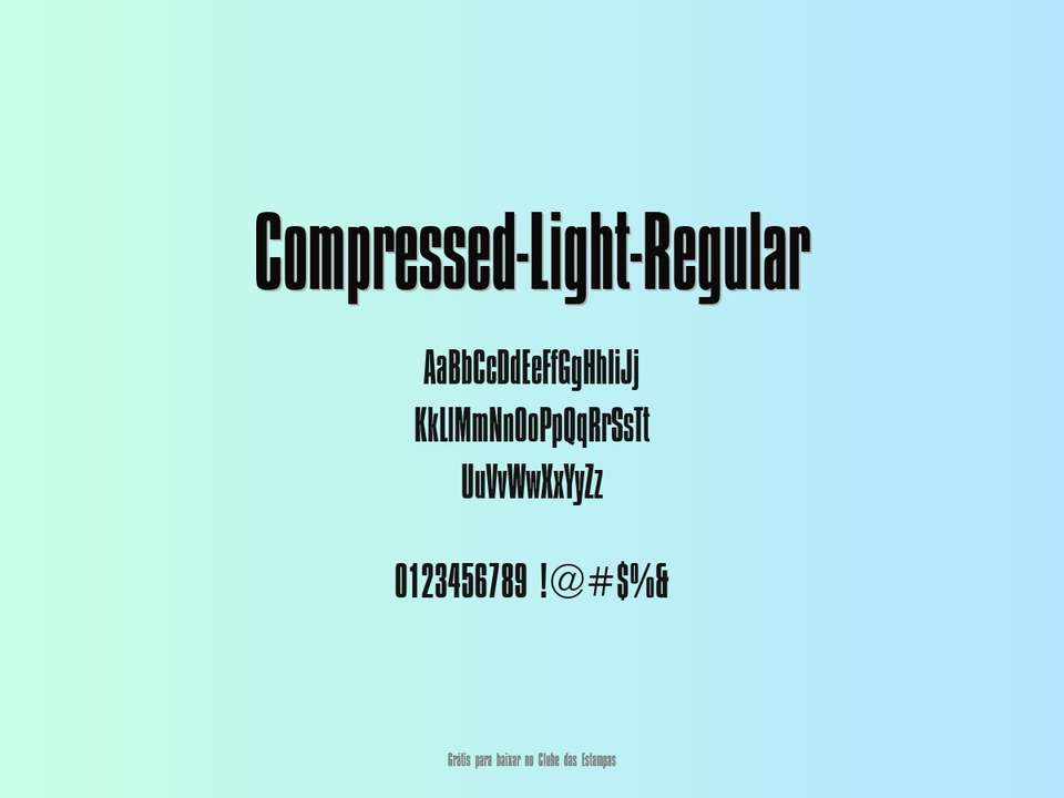 Fonte Compressed Light Regular Grátis Para Baixar