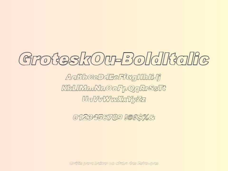 Fonte Groteskou Bolditalic Grátis Para Baixar
