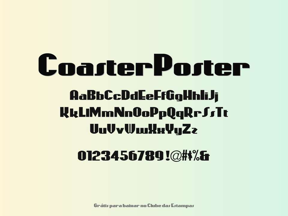 Fonte Coasterposter Grátis Para Baixar