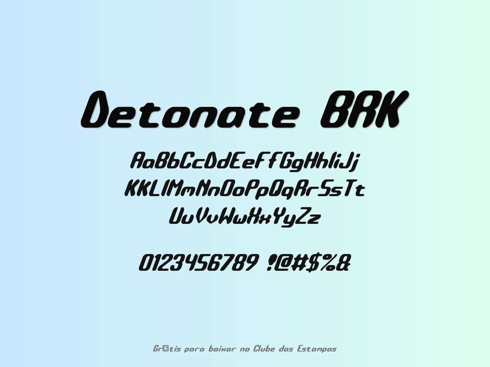Fonte Detonate Brk Grátis Para Baixar