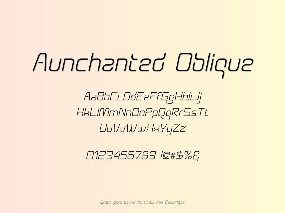Fonte Aunchanted Oblique Grátis Para Baixar