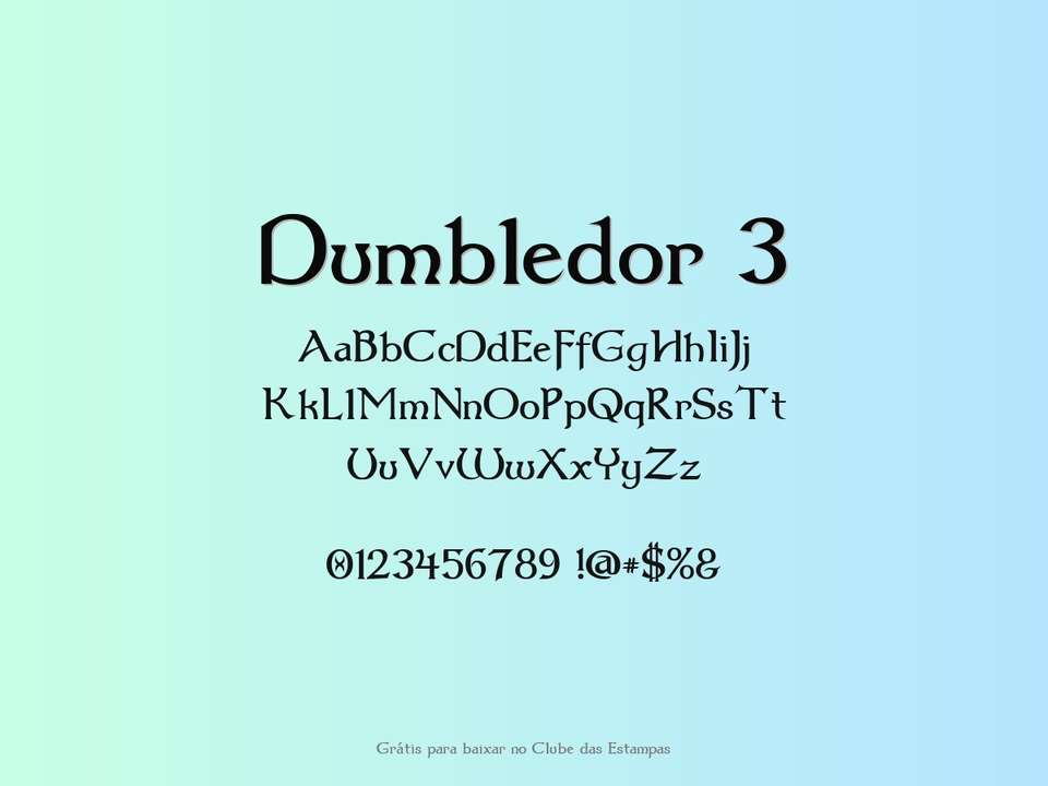 Fonte Dumbledor 3 Grátis Para Baixar