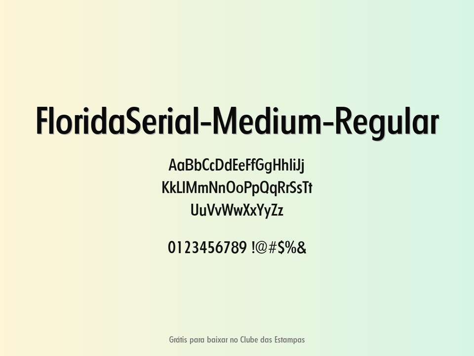 Fonte Floridaserial Medium Regular Grátis Para Baixar