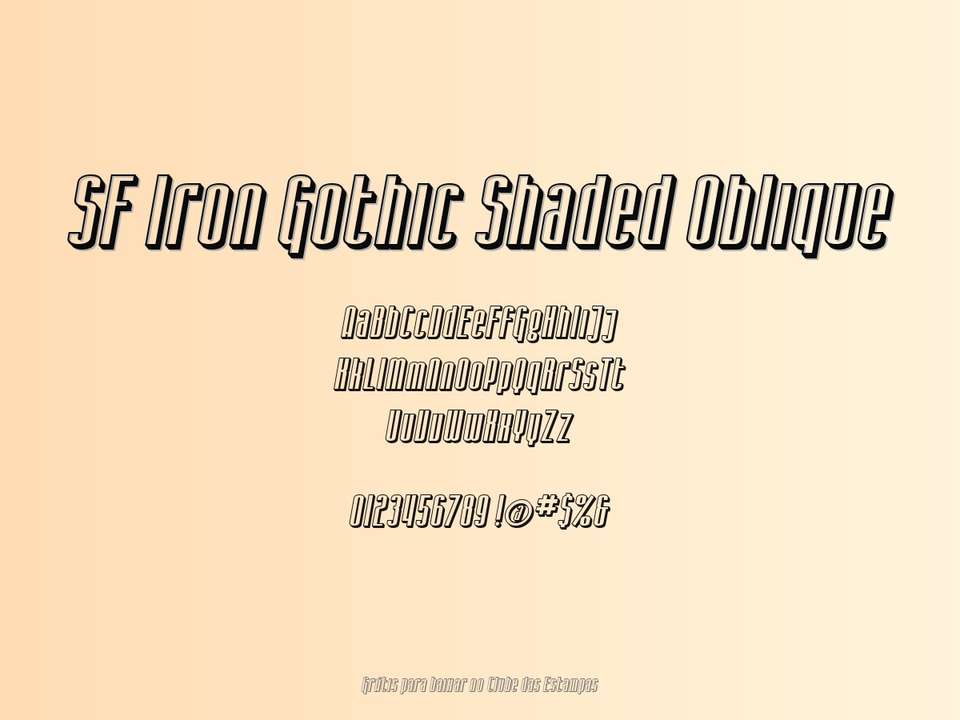 Fonte Sf Iron Gothic Shaded Oblique Grátis Para Baixar