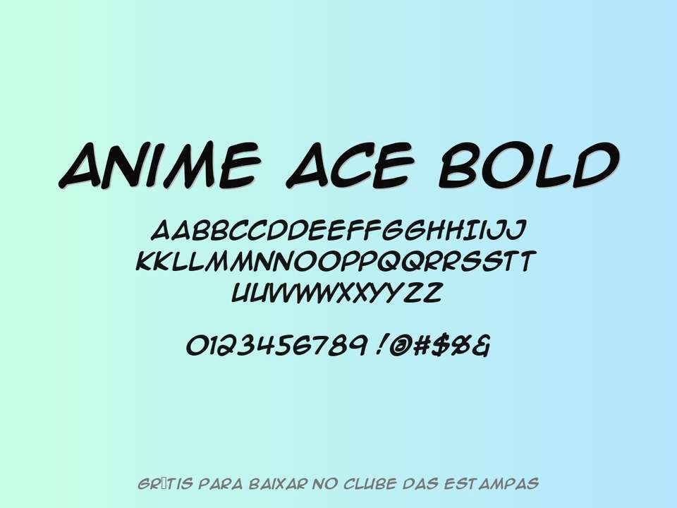 Fonte Anime Ace Bold Grátis Para Baixar