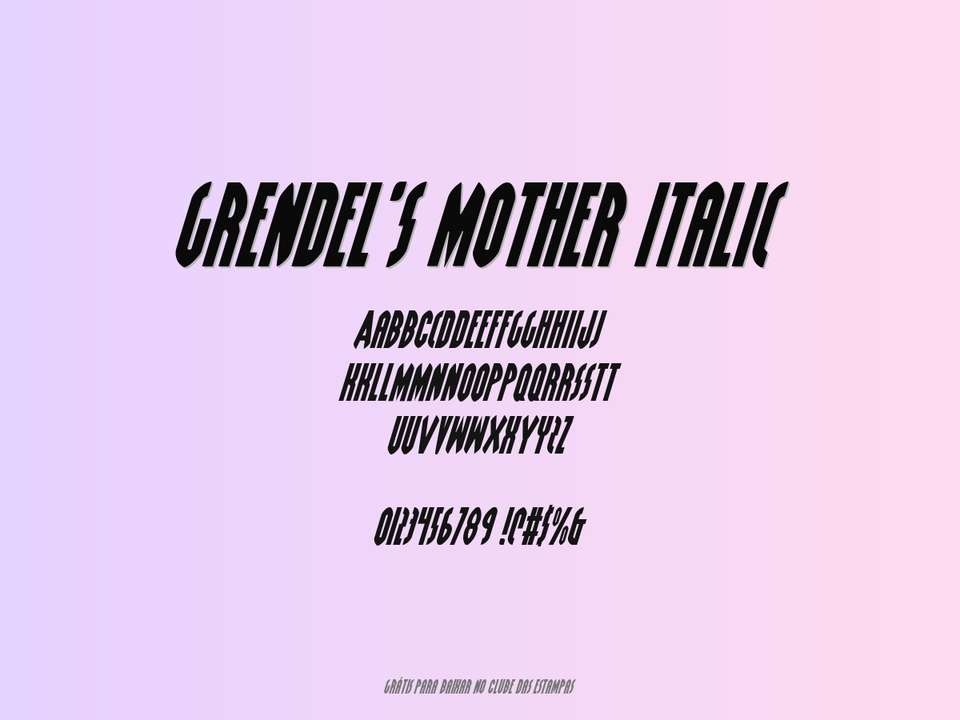Fonte Grendel's Mother Italic Grátis Para Baixar