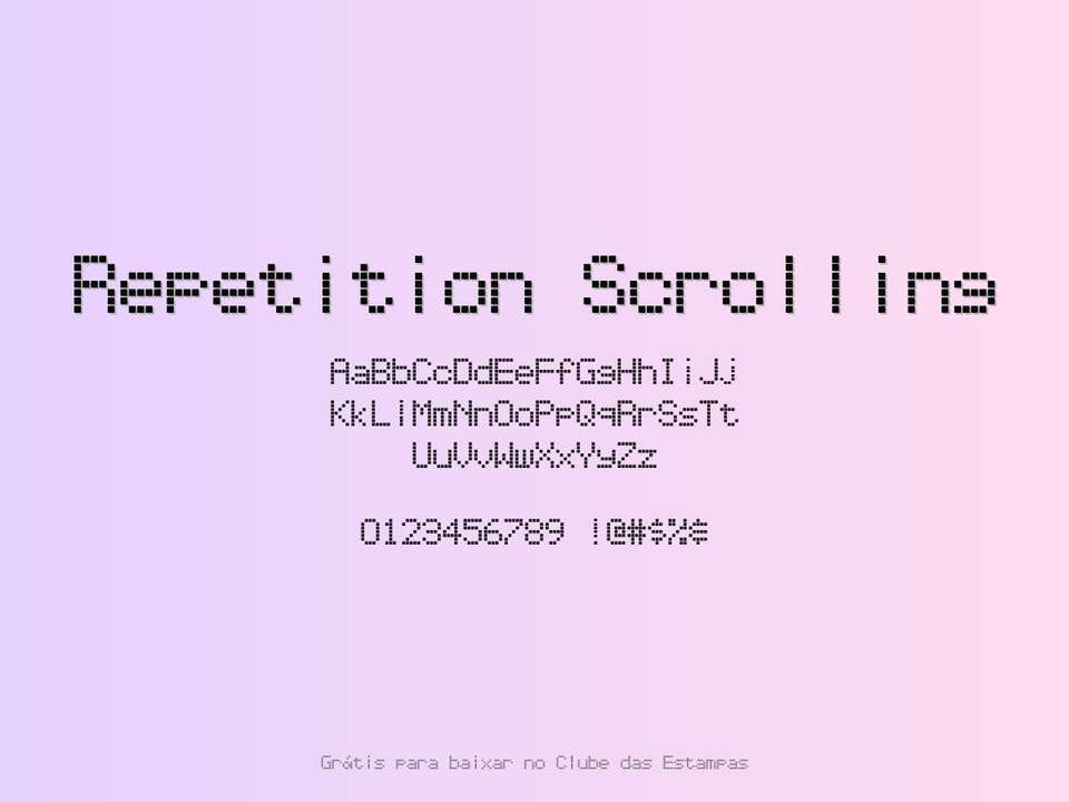 Fonte Repetition Scrolling Grátis Para Baixar