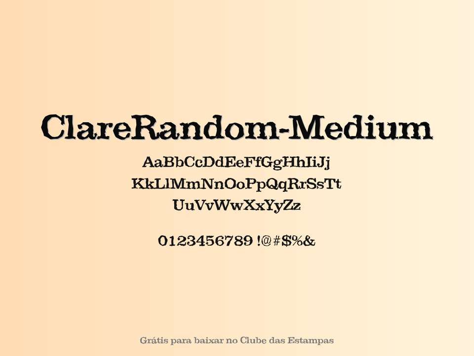 Fonte Clarerandom Medium Grátis Para Baixar