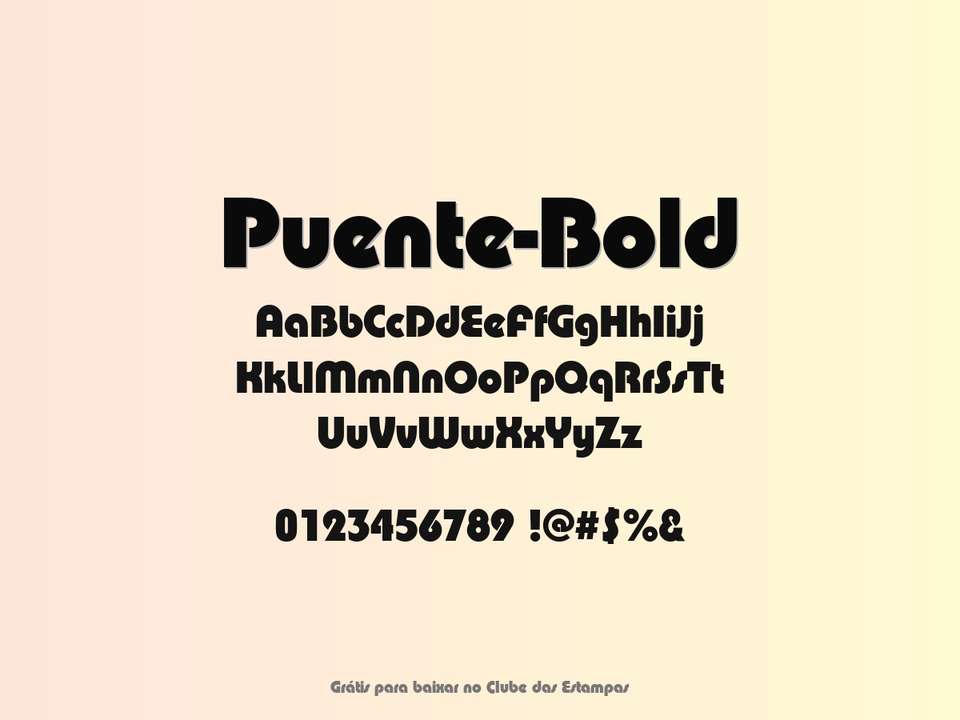 Fonte Puente Bold Grátis Para Baixar
