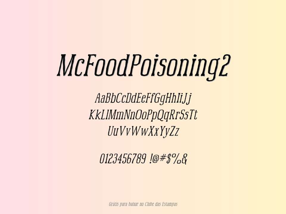 Fonte Mcfoodpoisoning2 Grátis Para Baixar