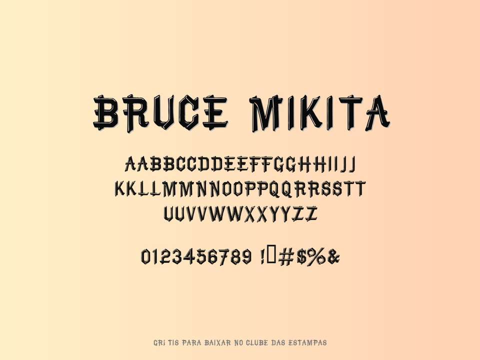 Fonte Bruce Mikita Grátis Para Baixar