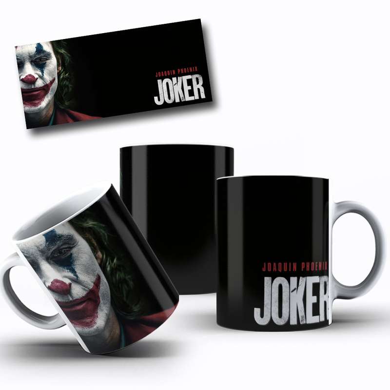 Arte Para Caneca Joker Personagem Filme Realista 1