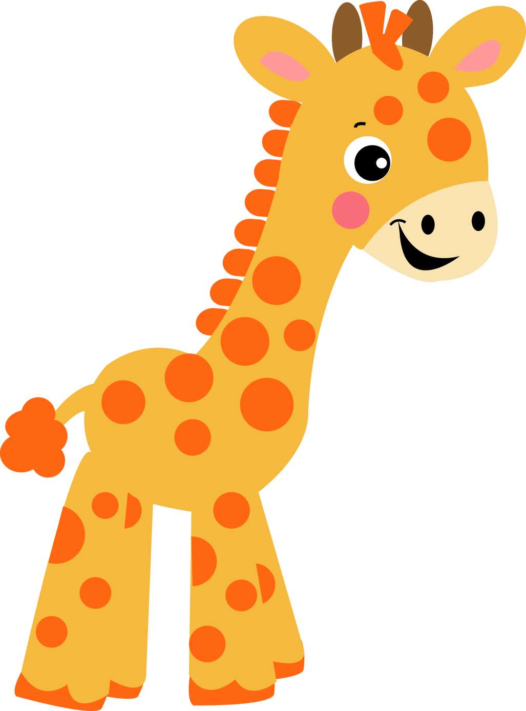 Girafa Cartoon Sorridente Animais Png Grátis Para Baixar