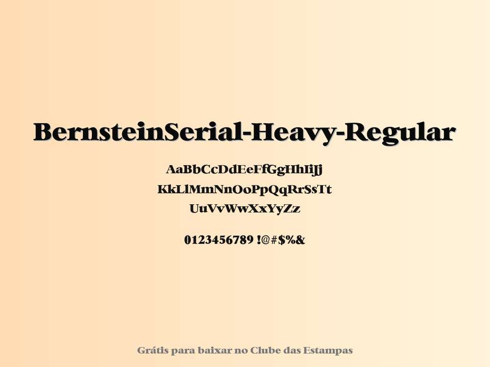 Fonte Bernsteinserial Heavy Regular Grátis Para Baixar