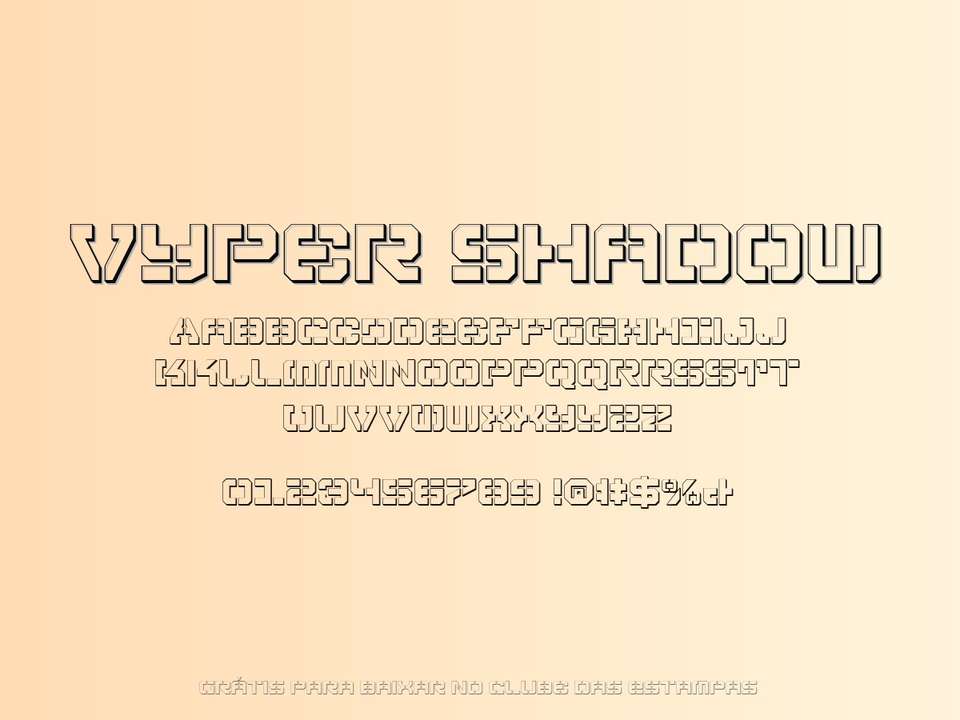 Fonte Vyper Shadow Grátis Para Baixar