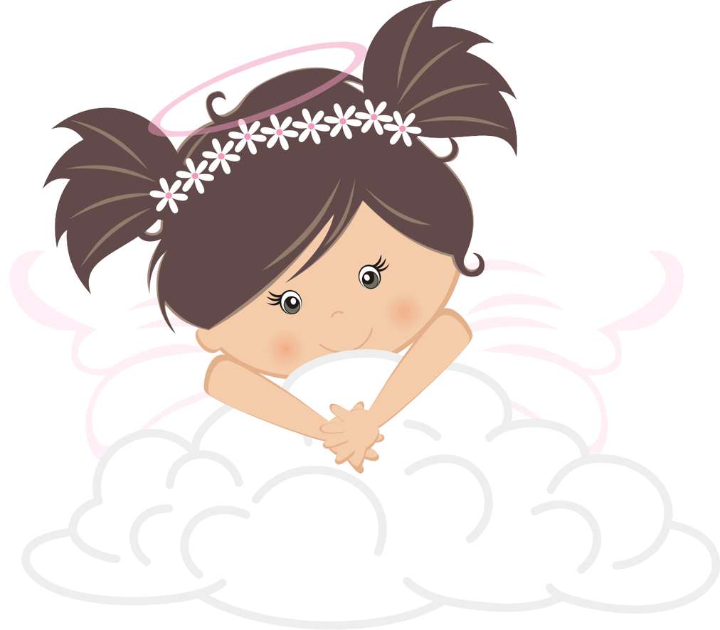 Desenho De Menina Flutuando Em Nuvem Desenho Infantil Png Grátis Para Baixar