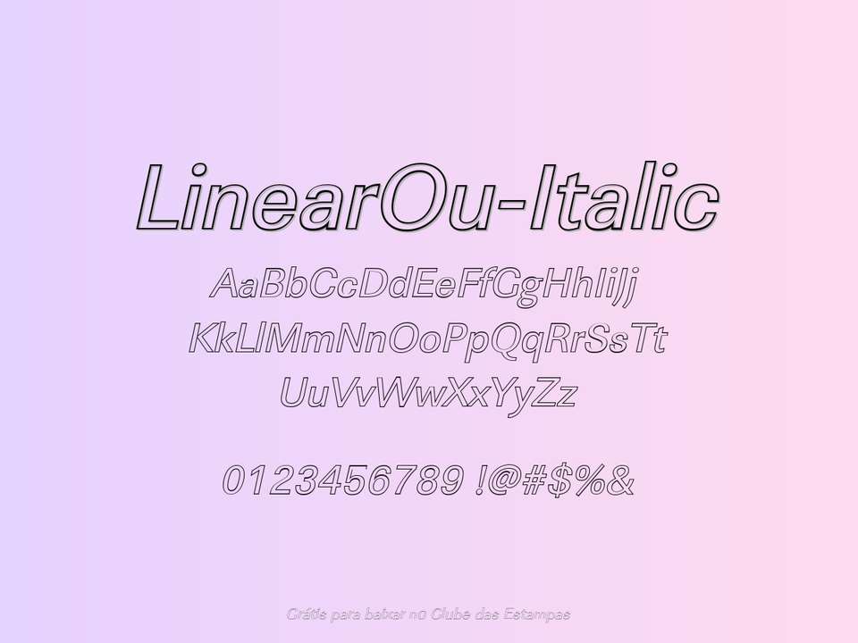 Fonte Linearou Italic Grátis Para Baixar