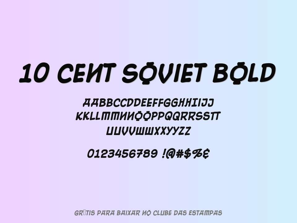 Fonte 10 Cent Soviet Bold Grátis Para Baixar