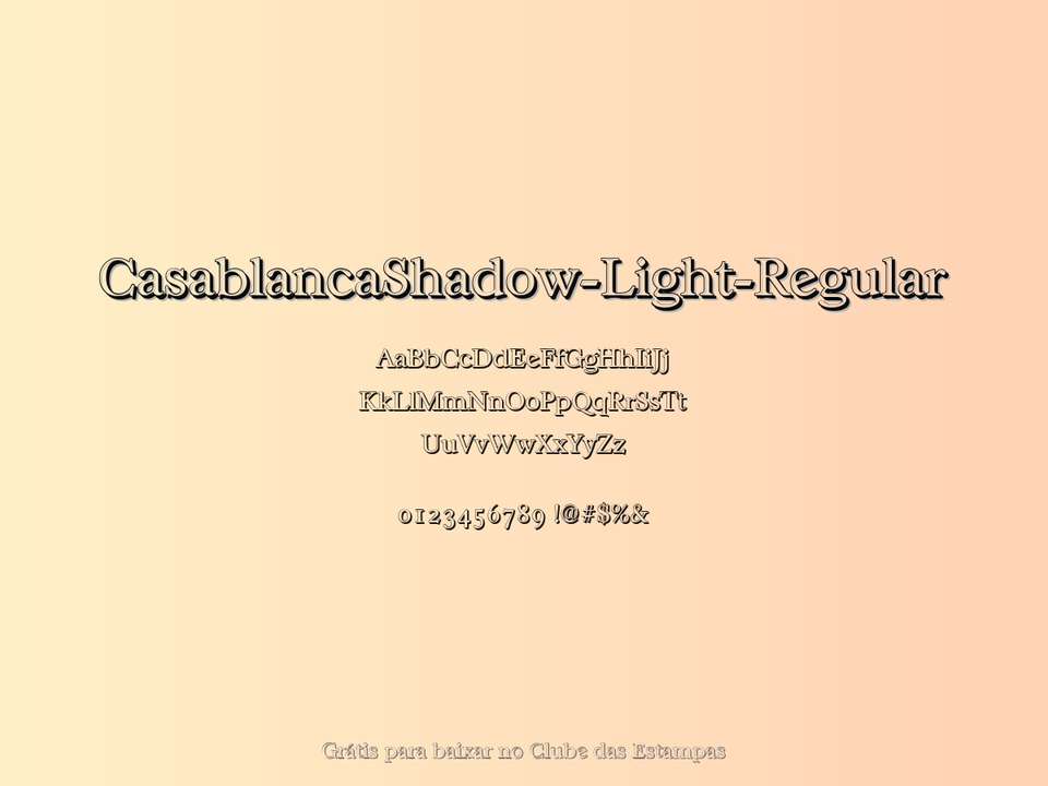 Fonte Casablancashadow Light Regular Grátis Para Baixar