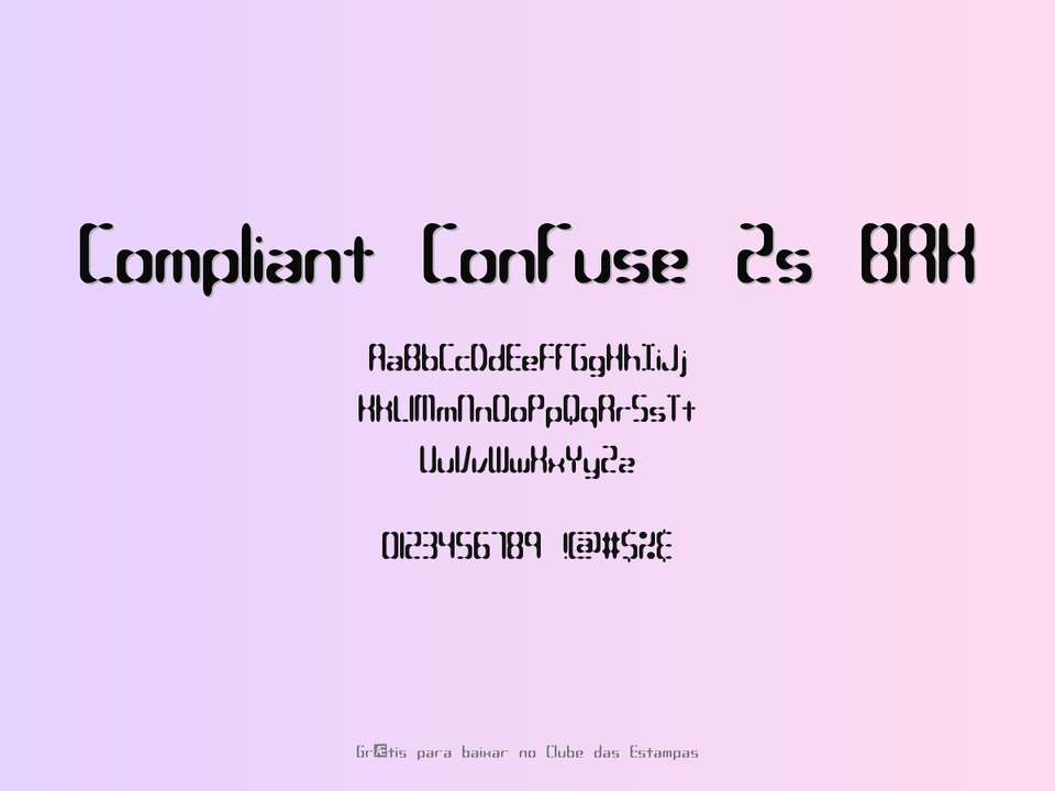 Fonte Compliant Confuse 2s Brk Grátis Para Baixar