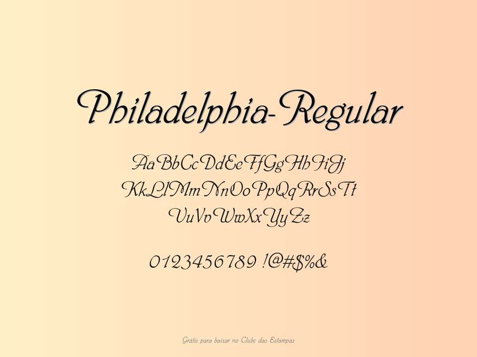 Fonte Philadelphia Regular Grátis Para Baixar