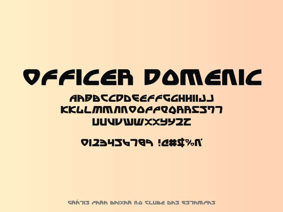 Fonte Officer Domenic Grátis Para Baixar
