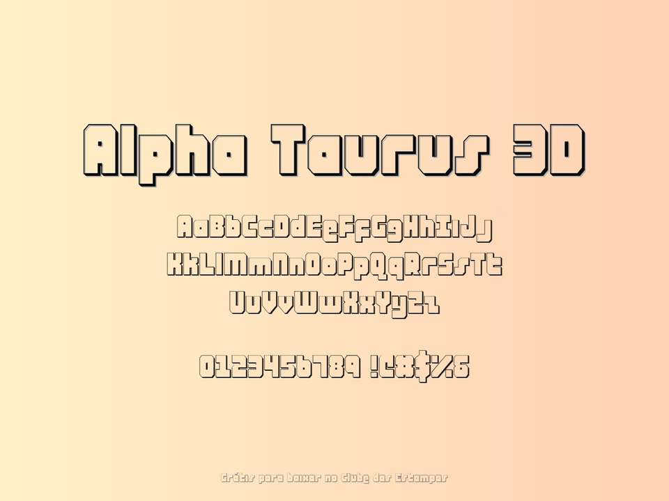 Fonte Alpha Taurus 3d Grátis Para Baixar