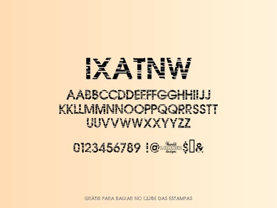 Fonte Ixatnw Grátis Para Baixar
