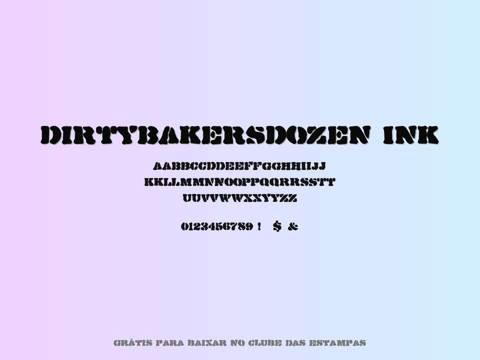 Fonte Dirtybakersdozen Ink Grátis Para Baixar