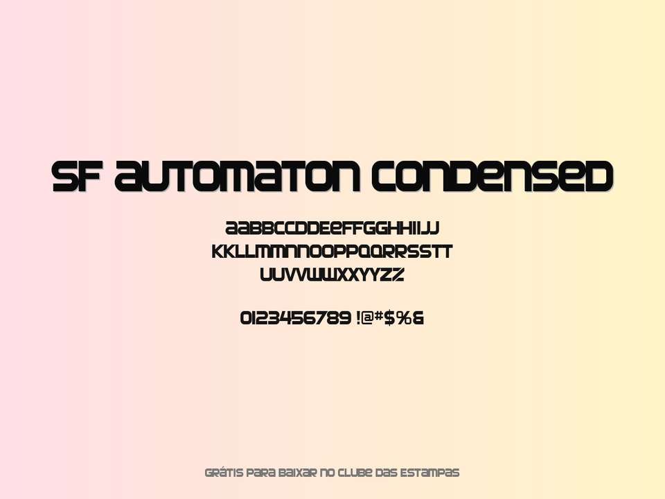 Fonte Sf Automaton Condensed Grátis Para Baixar